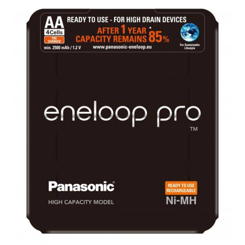 Panasonic Eneloop Pro Aa Mignon Akku Bk 3hcde 4be Ni Mh 1 2v 2450mah